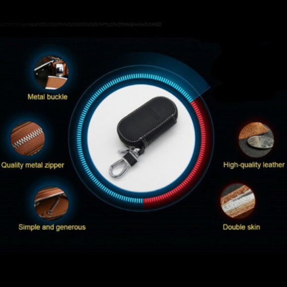 Multi Brand Ford Leather Black Key Cover # 272 - Picture 7 of 9